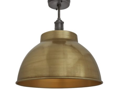 Brooklyn Dome Flush Mount - 13 Inch - Brass Online now