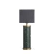 Marble Pillar Cylinder Table Lamp - Green & Brass Online now