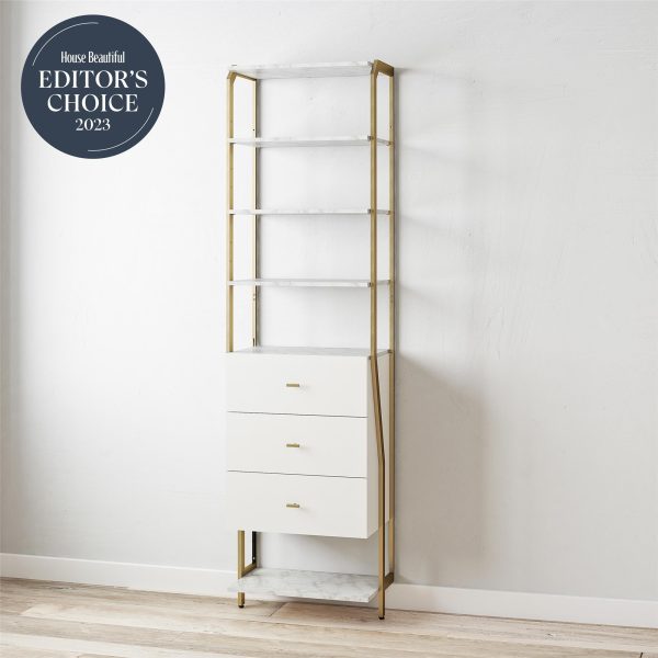 Gwyneth Closet System with 5 Shelves and 3 Drawers Cheap