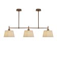 Henley Triple Bar Pendant Light - Natural Cotton Shades For Discount