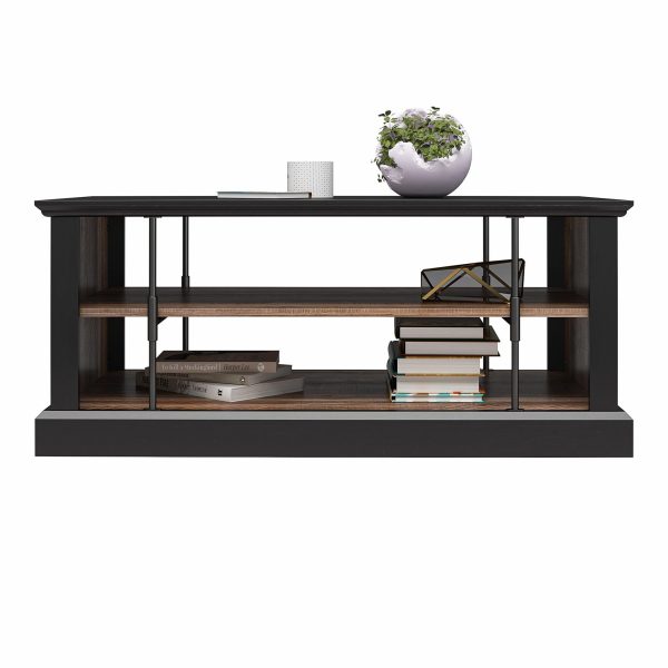 Hoffman Two-Toned Rustic Coffee Table with 2 Shelves Hot on Sale