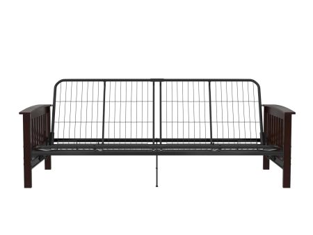 Elbi Full Size Wood Arm Futon Frame For Discount