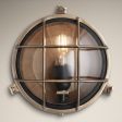 8 Inch Solid Brass Bulkhead Outdoor & Bathroom Round Wall Light with Versatile Side & Rear Wiring Options Cheap