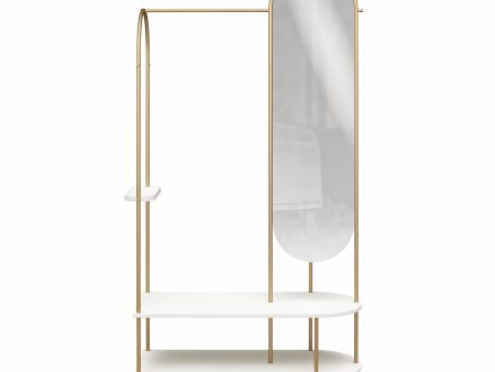 Anastasia Clothing and Shoe Storage with Vertical Mirror Online Sale