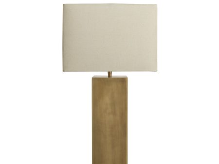 Pillar Square Table Lamp - Brass For Cheap