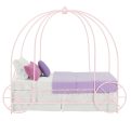 Metal Twin Carriage Bed Whimsical and Scrolled Design Online now