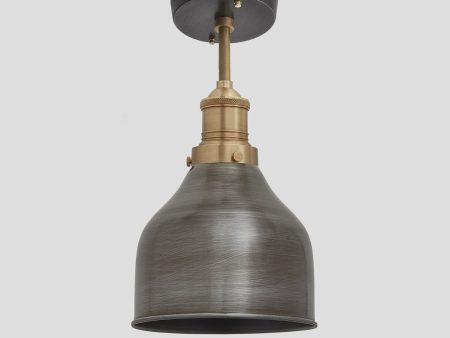 Brooklyn Cone Flush Mount - 7 Inch - Pewter Supply