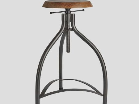 Cooper Solid Wood & Metal Adjustable Bar Stool - 34 Inch on Sale