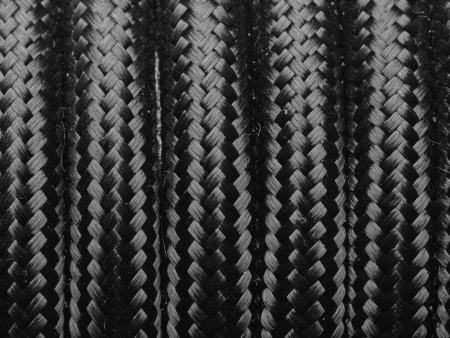 Black Round Fabric Flex - 3 Core Braided Cloth Cable Lighting Wire For Sale