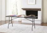 6 ft Fold-in-Half Banquet Folding Table with Handle For Discount