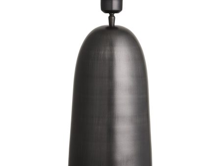 Pillar Geometric Bell Table Lamp - Pewter - Base Only For Sale