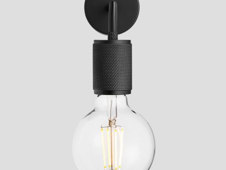 Knurled Edison Wall Light - Black Hot on Sale