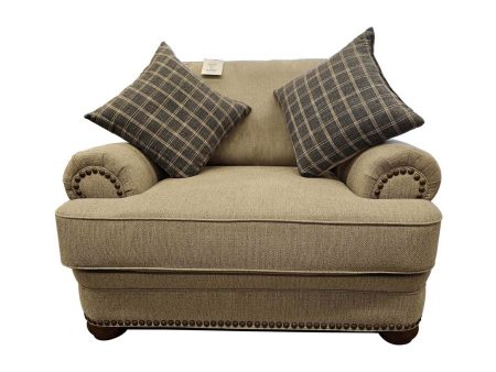 Eclectic Home Mackenzie Taupe Sofa Chair Supply