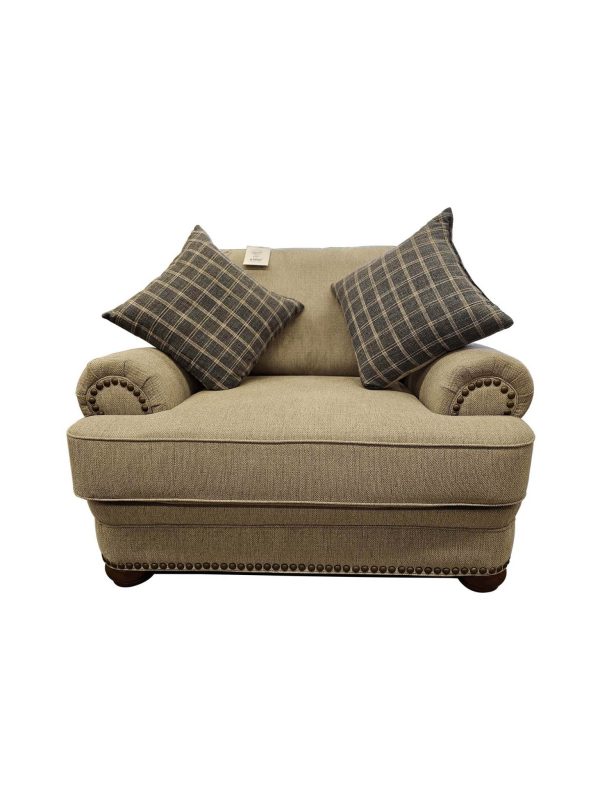 Eclectic Home Mackenzie Taupe Sofa Chair Supply