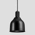 Knurled Cone Pendant Light - 7 Inch - Black Online now