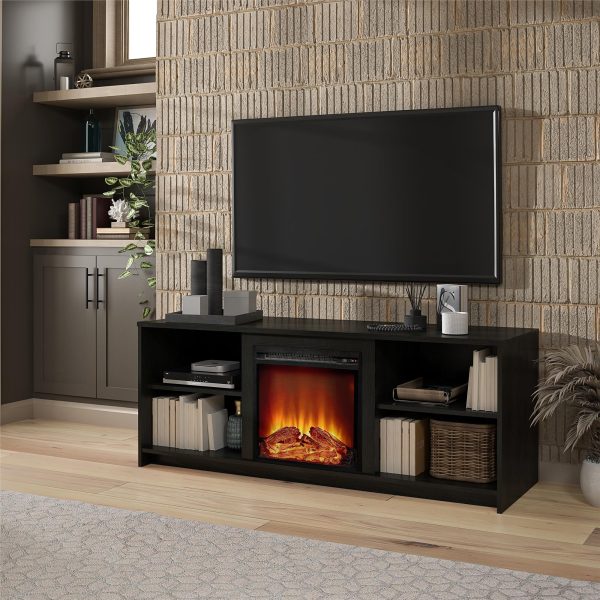 Cabrillo Fireplace TV Stand for TVs up to 65  and up to 120 lbs Discount