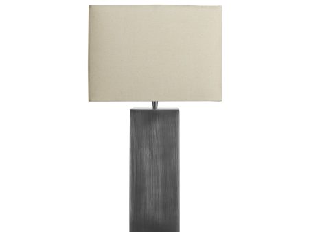 Pillar Square Table Lamp - Pewter Supply