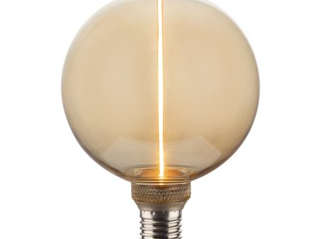 LED Single Filament Dimmable Bulb - 3.5W E27 Globe G125 - Amber Online Hot Sale