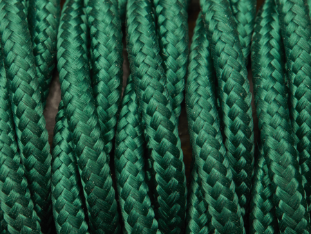 Dark Green Twisted Fabric Flex - Braided Cloth Cable Lighting Wire Supply