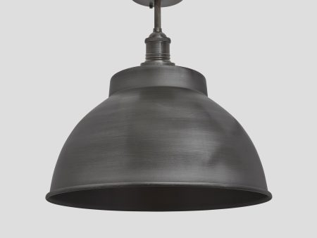 Brooklyn Dome Flush Mount - 13 Inch - Pewter Online