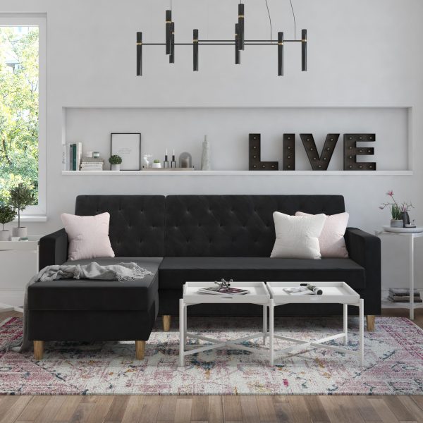 Liberty Reversible Sectional Futon with Storage Fashion