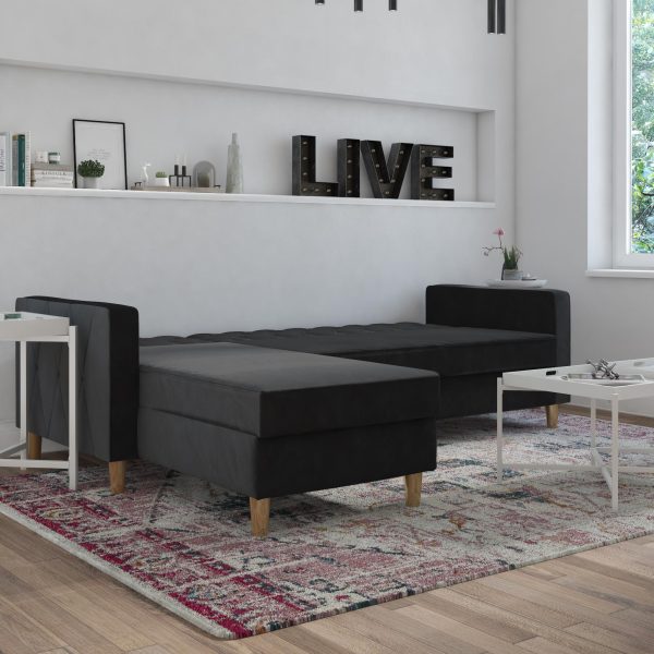 Liberty Reversible Sectional Futon with Storage Fashion