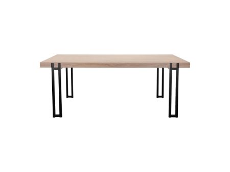 Kent Rustic Dining Table with Black Metal Legs Online Sale