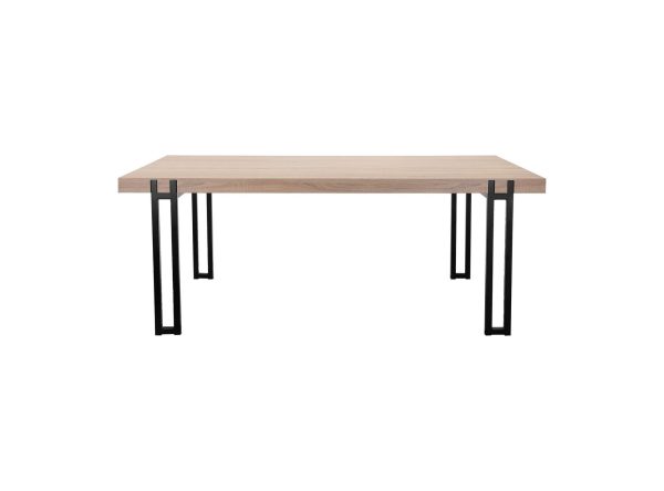 Kent Rustic Dining Table with Black Metal Legs Online Sale