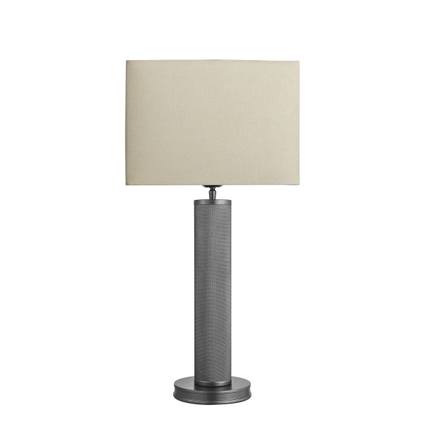 Knurled Pillar Table Lamp - Pewter Online Hot Sale