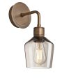 Albany Smoked Glass Schoolhouse Single Wall Light - 5.5 Inch - Mocha on Sale