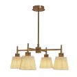 Henley 4 Arm Pendant Light - Natural Cotton Shades For Sale