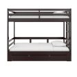 Rhodes Extendable Twin-over-Twin King Bunk Bed with Storage Drawer, Online Sale