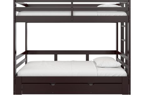 Rhodes Extendable Twin-over-Twin King Bunk Bed with Storage Drawer, Online Sale