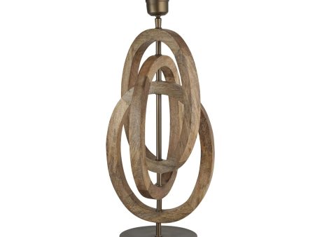 Wooden Geometric Circle Table Lamp - Natural - Base Only Hot on Sale