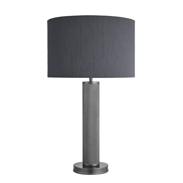 Knurled Pillar Table Lamp - Pewter Online Hot Sale