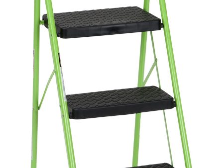 Three-Step Big Step Folding Step Stool with Rubber Hand Grip For Sale