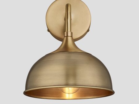 Chelsea Dome Wall Light - 8 Inch - Brass Online now