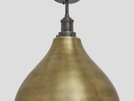 Brooklyn Cone Flush Mount - 12 Inch - Brass For Cheap