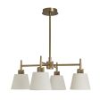 Henley 4 Arm Pendant Light - Natural Cotton Shades For Sale