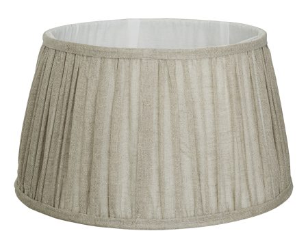 Pleated Pure Linen Empire - Natural - Large - Lampshade Only Cheap