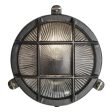 8 Inch Black Bulkhead Outdoor & Bathroom Round Wall Light with Versatile Side & Rear Wiring Options Supply