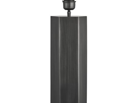 Pillar Geometric Hex Table Lamp - Pewter - Base Only Online now