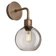 Albany Smoked Glass Globe Single Wall Light - 7 Inch - Mocha Online