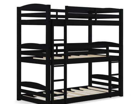 Sierra Triple Wood Bunk Bed, Converts into 3 Twin Beds Supply