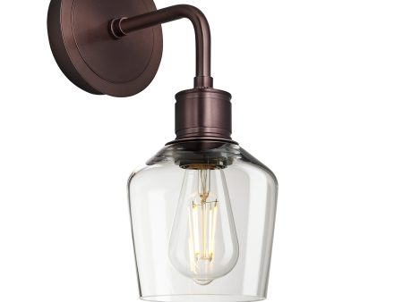 Albany Glass Schoolhouse Single Wall Light - 5.5 Inch - Clear on Sale