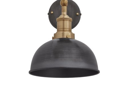 Brooklyn Dome Wall Light - 8 Inch - Pewter on Sale