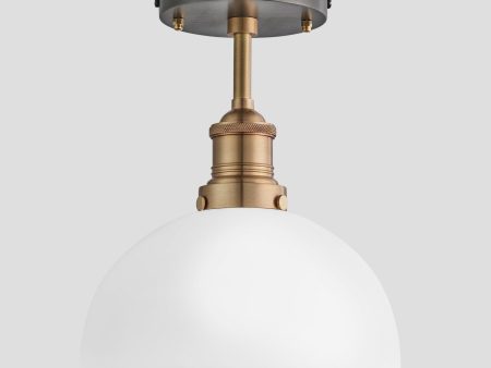 Brooklyn Opal Glass Dome Flush Mount Light - 8 Inch Sale