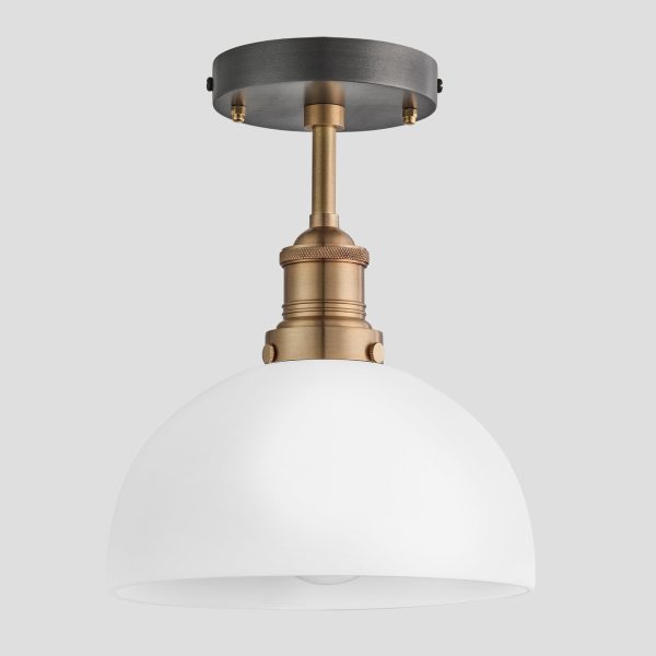 Brooklyn Opal Glass Dome Flush Mount Light - 8 Inch Sale