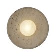 Travertine & Alabaster Diffuser Wall Light - 10 inch - Natural Online now