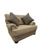 Eclectic Home Mackenzie Taupe Sofa Chair Supply